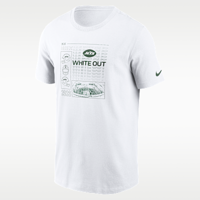 New York Jets White Out Men's Nike NFL T-Shirt. Nike.com